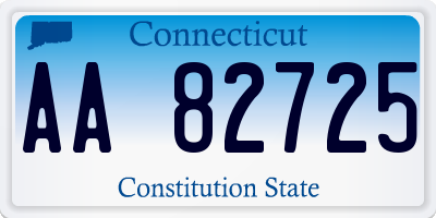 CT license plate AA82725