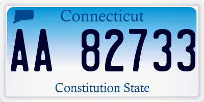 CT license plate AA82733