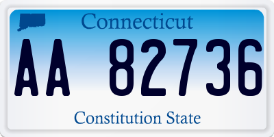 CT license plate AA82736