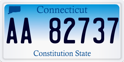 CT license plate AA82737