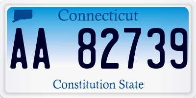 CT license plate AA82739