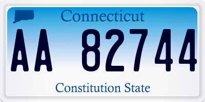 CT license plate AA82744