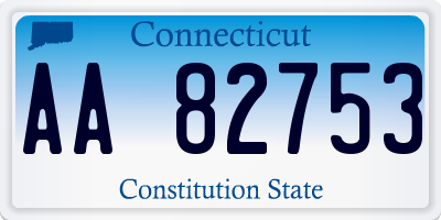 CT license plate AA82753