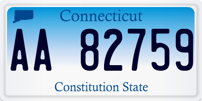 CT license plate AA82759
