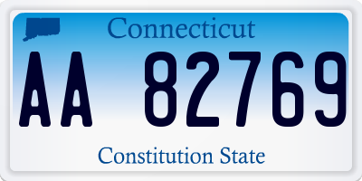 CT license plate AA82769