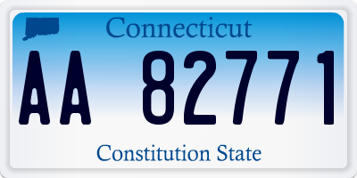 CT license plate AA82771