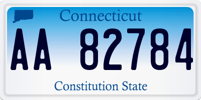 CT license plate AA82784