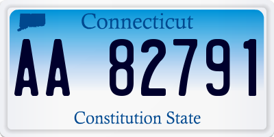 CT license plate AA82791