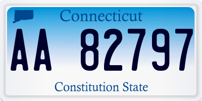 CT license plate AA82797