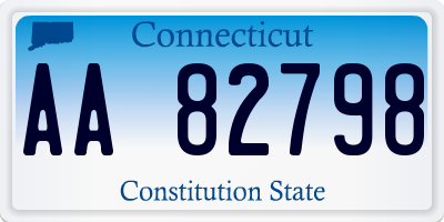 CT license plate AA82798