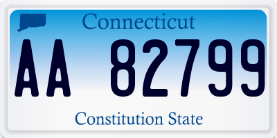 CT license plate AA82799