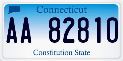 CT license plate AA82810