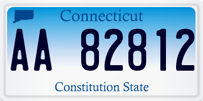 CT license plate AA82812