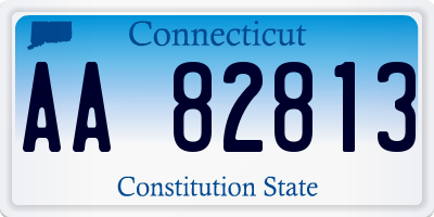 CT license plate AA82813