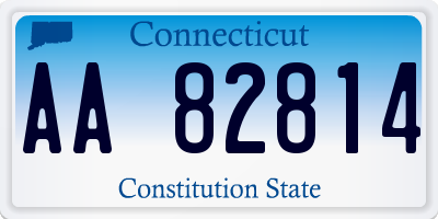 CT license plate AA82814