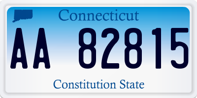 CT license plate AA82815