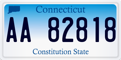 CT license plate AA82818