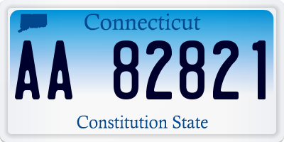 CT license plate AA82821