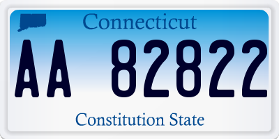 CT license plate AA82822