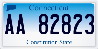 CT license plate AA82823