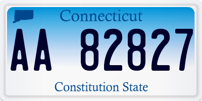 CT license plate AA82827