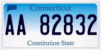 CT license plate AA82832