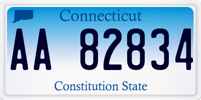 CT license plate AA82834