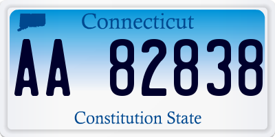 CT license plate AA82838