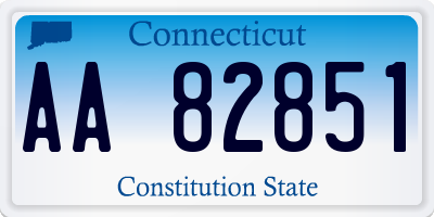 CT license plate AA82851