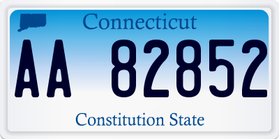 CT license plate AA82852