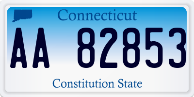 CT license plate AA82853