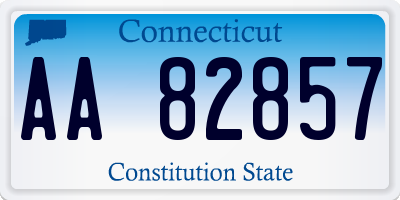 CT license plate AA82857