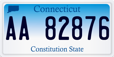 CT license plate AA82876