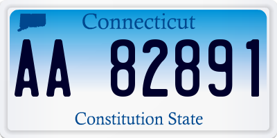 CT license plate AA82891