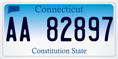 CT license plate AA82897