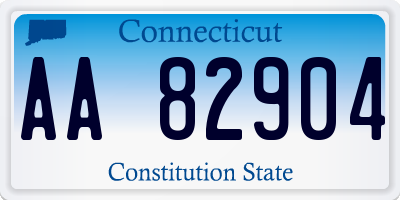 CT license plate AA82904