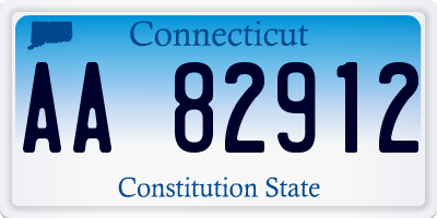 CT license plate AA82912