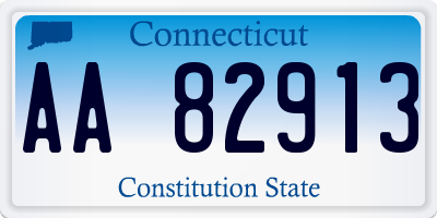 CT license plate AA82913