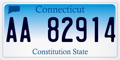 CT license plate AA82914