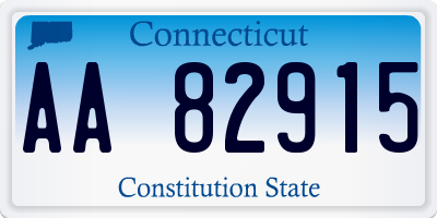 CT license plate AA82915