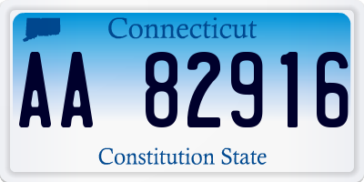 CT license plate AA82916