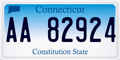 CT license plate AA82924