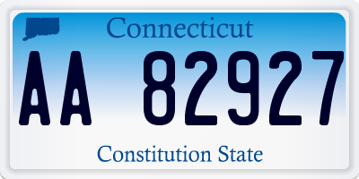 CT license plate AA82927