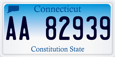 CT license plate AA82939