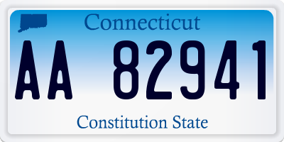 CT license plate AA82941