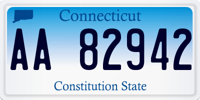 CT license plate AA82942