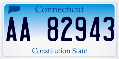 CT license plate AA82943