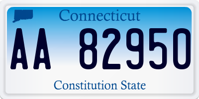 CT license plate AA82950