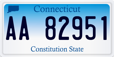 CT license plate AA82951