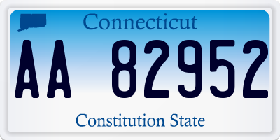 CT license plate AA82952